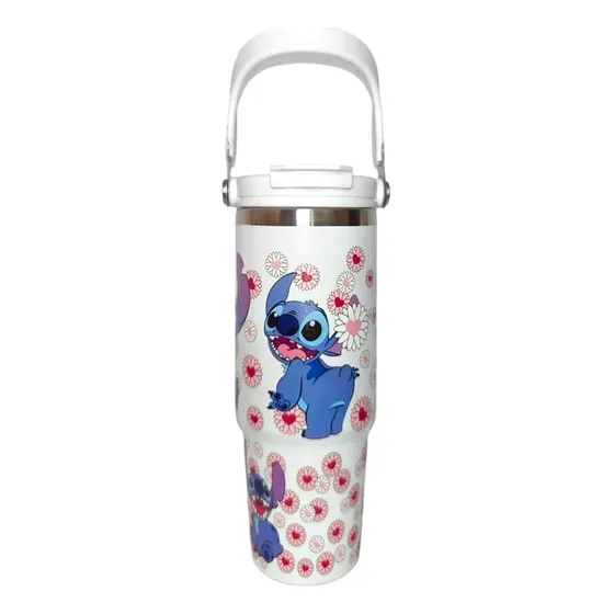 Termo Vaso Térmico Stitch 0.9 L Antiderrame Antideslizante