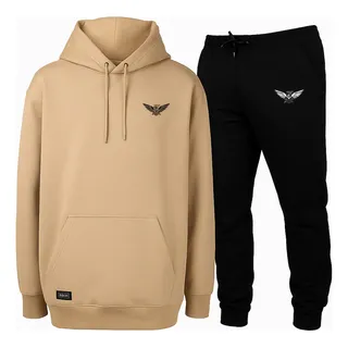 Conjunto Moletom Masculino Inverno Canguru Streetwear Casual Conjunto Moletom Masculino Inverno Canguru Streetwear Casual