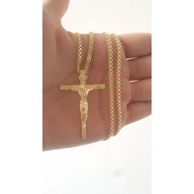 Cadena Tejido Chino Oro Laminado 18k Para Hombre