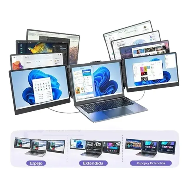 Extensor Monitores 14'' Portátil Para Laptop 15-16 Fhd 1080p