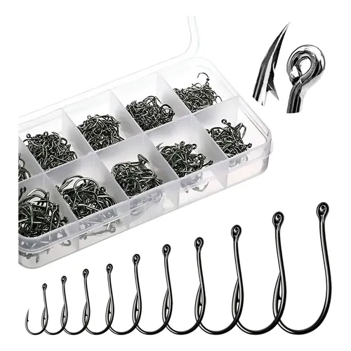 ヌルハチ Kit C/ 50 Anzol Chinu Black Nº 12 Sem Fisga Farpa Xingu Top
