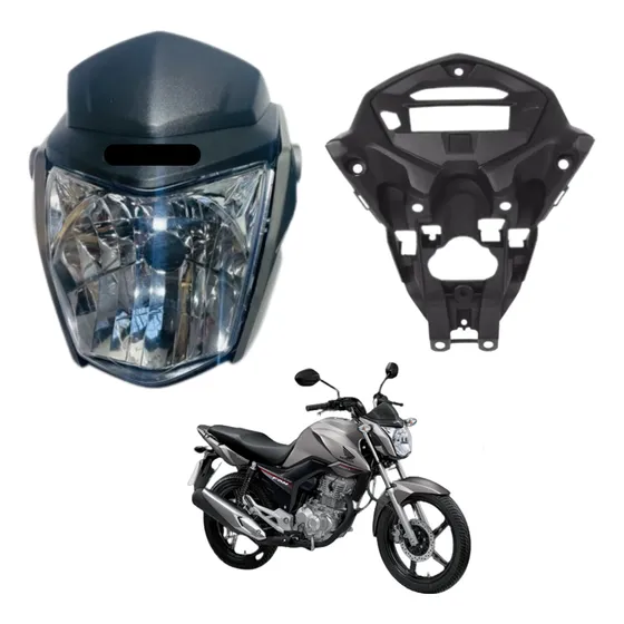 Frente Frontal Farol Cg Fan 160 2016 Até 2021 C/ Aranha