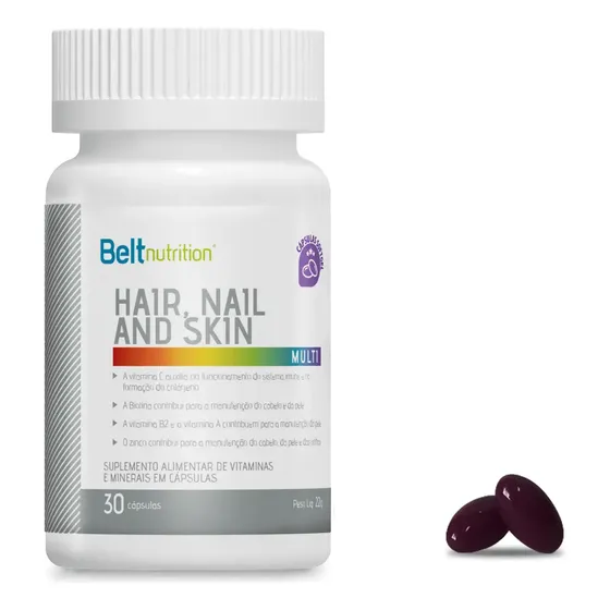 Vitamina Belt Hair, Nail And Skin Plus 30 Cápsulas Gelatinosas