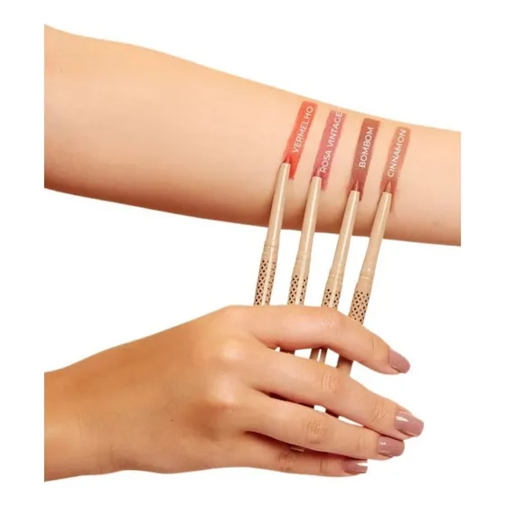 Lápis Labial Batom E Contorno Mahav Cor Cinnamom
