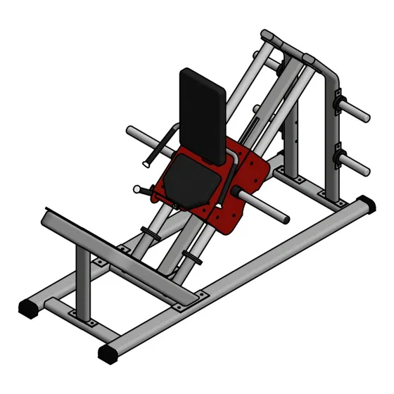 Plano Fabricación Máquina De Gimnasio Prensa Hack Squat