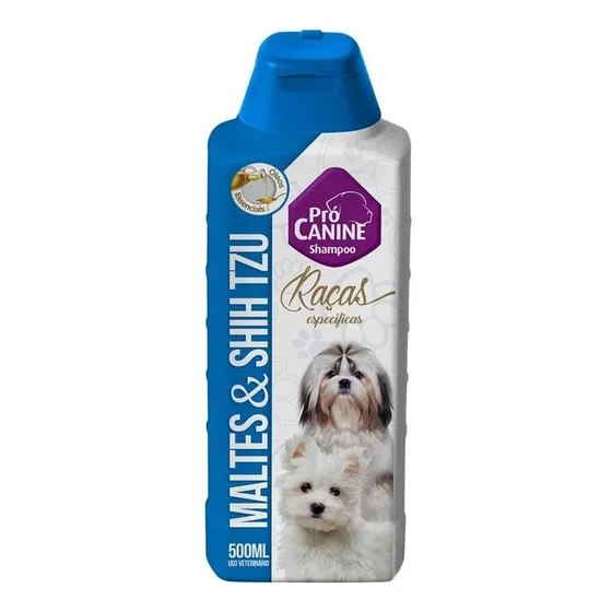 Shampoo Para Cachorro Raças Maltes E Shih-tzu Prócanine 500m Fragrância