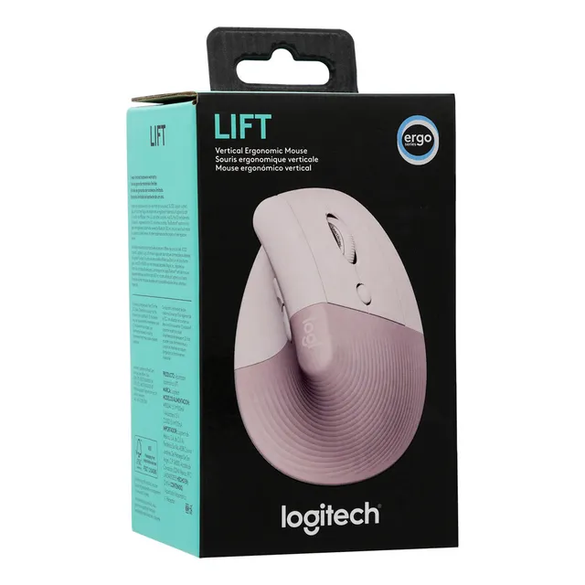 Logitech Lift Vertical Mouse Ergonomic 1000 dpi Rosado