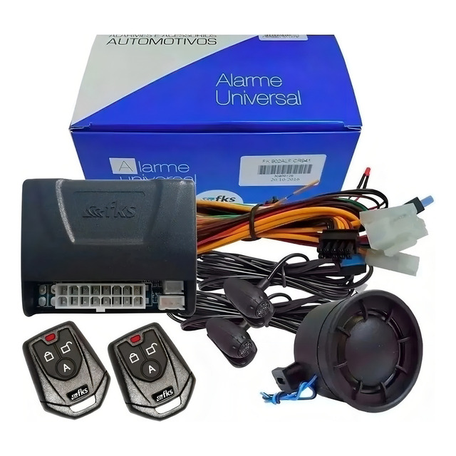 Alarme Automotivo Fks Fk902 Sb902 Universal + Desliga Rádio Alarme Automotivo Fks Fk902 Sb902 Universal + Desliga Rádio