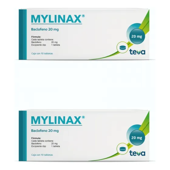 Pack De 2: Mylinax Baclofeno 10 Mg Con 30 Tabletas
