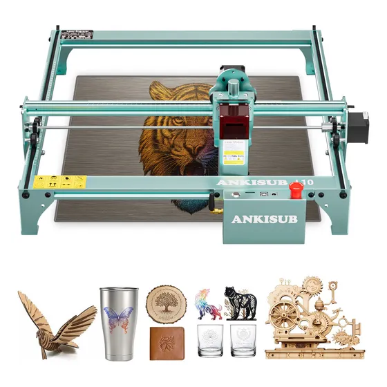 Gravadora Impressora Laser Cnc 40x40cm 60w Corte E Gravação 127/220v Ankisub L10