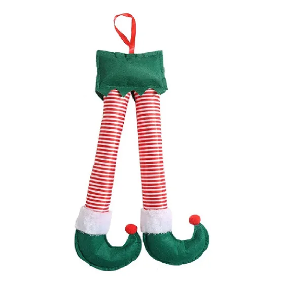 Duende Navideño Patas De Papá Noel Accesorios