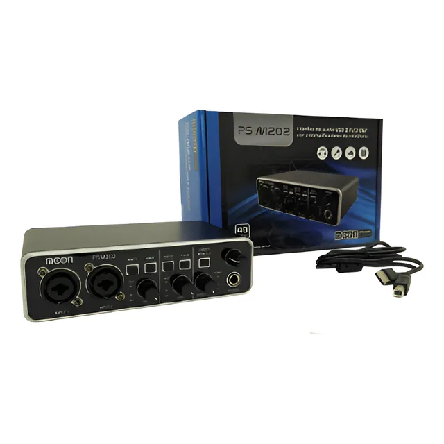 Interfaz De Audio 2.0 Usb Moon Audio Pro Negro