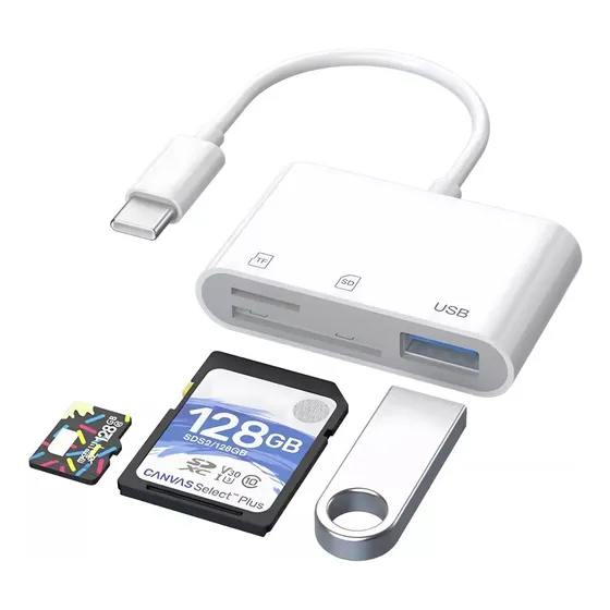 Adaptador Lector De Tarjetas Memoria Usb C Usb Tipo C 3 En 1