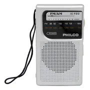 Radio A Pilas Philco Icf-20 Fm/am Portable De Bolsillo Color Gris