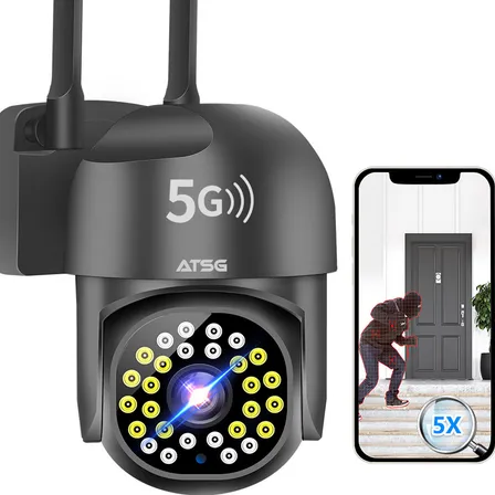 ATSG 0461 Wireless 5g Wifi Camara De Vigilancia Conexión Bluetooth color Negro