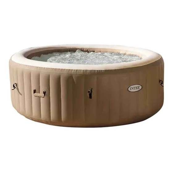 Alberca Jacuzzi Tina Hidromasaje Inflable 4 Personas Intex Color Sahara Tan