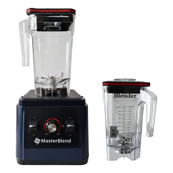 Licuadora Profesional Industrial Uso Rudo Comercial Hielo Masterblend 2hp 1.6l +vaso Extra Color Azul Oscuro