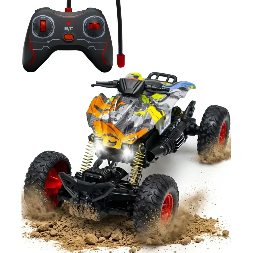 Cuatriciclo Auto A Radio Control Remoto Todo Terreno LIBERCAM RAUT-640 Luz Led Multicolor