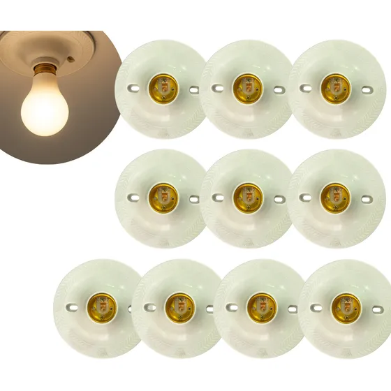 Kit 10 Plafon Para Lâmpada Soquete Bocal Bivolt Iluminação