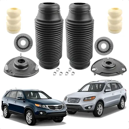 Kit Coxim Batente Amortecedor Dianteiro Santa Fe Sorento Ano Carro Verificar Na Descrição