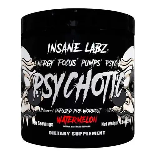 Psychotic Pre Entreno Xtremo Insane Labz 35 Serv + Free Sabor Watermelon