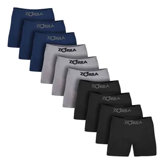Kit Com 10 Cuecas Boxer AlgodĂŁo Sem Costura Zorba Kit Com 10 Cuecas Boxer AlgodĂŁo Sem Costura Zorba