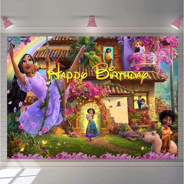 Telon Fondo Magico Pelicula Para Niña Diseño Flor Casa (7 X