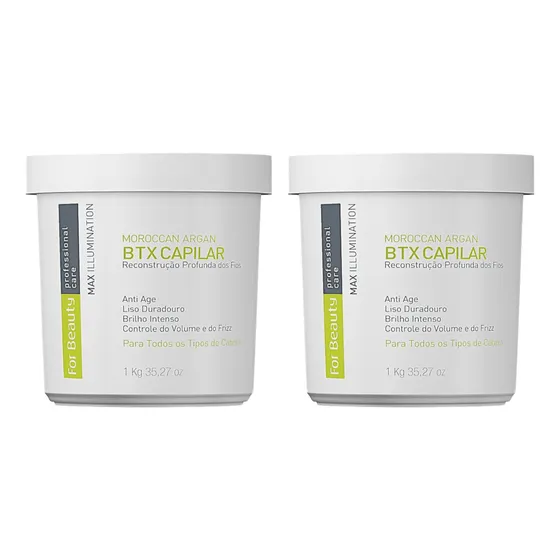 Kit 2 Btx Capilar Moroccan Argan For Beauty 1kg