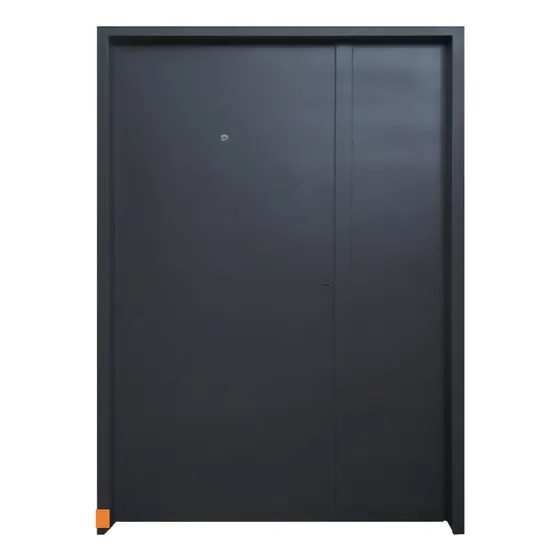 Puerta 1.20 hoja y media de chapa inyectadafrente lisa color gris grafito antioxido