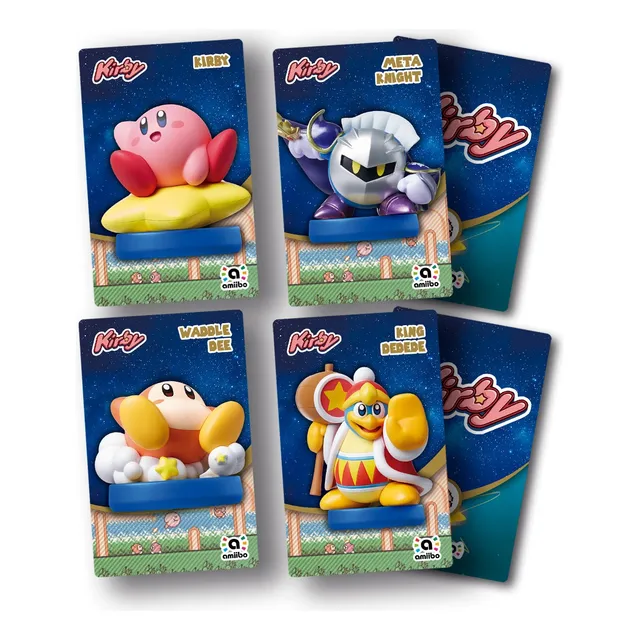 4 Tarjetas Nfc Amiibo Kirby King Dedede Meta Knight Waddle