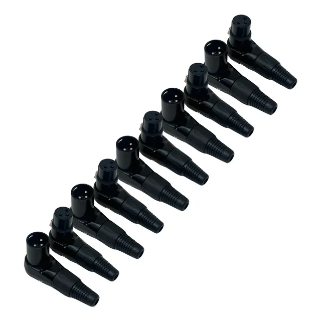 Conector L Xlr Tipo Canon Macho Audio Y Dmx Harden 5 Pares