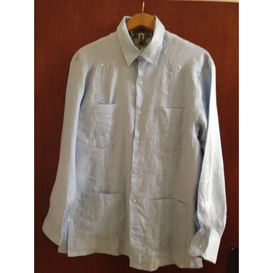 Autentica Guayabera Caballeros Mangalarga Hecha En Cuba L- M