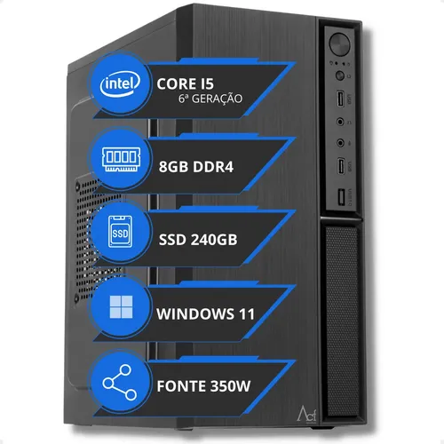 Pc Cpu Intel Core I5 8gb Ssd 240gb + 2 Porta Serial P/ Pdv