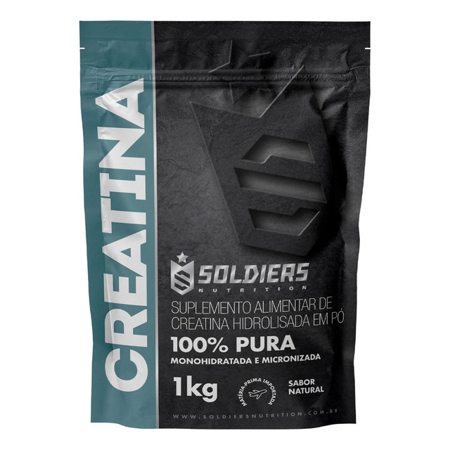 Creatina Monohidratada 1kg 100% Pura Soldiers Nutrition Sem Sabor Creatina Monohidratada 1kg 100% Pura Soldiers Nutrition Sem Sabor