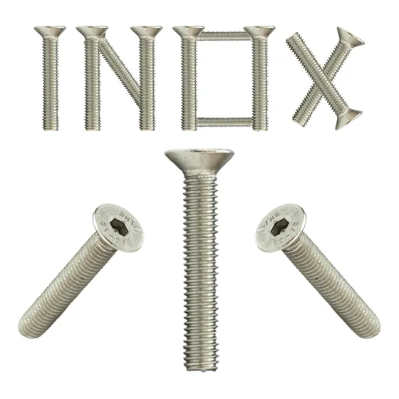 Parafuso Allen Cabeça Chata M6 X 16 Aço Inox A2 - 10 Peças