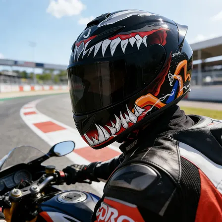 Hdj Capacete Moto Com Viseira Rebatíve, Certificação Dot Preto Brilhante 61/62