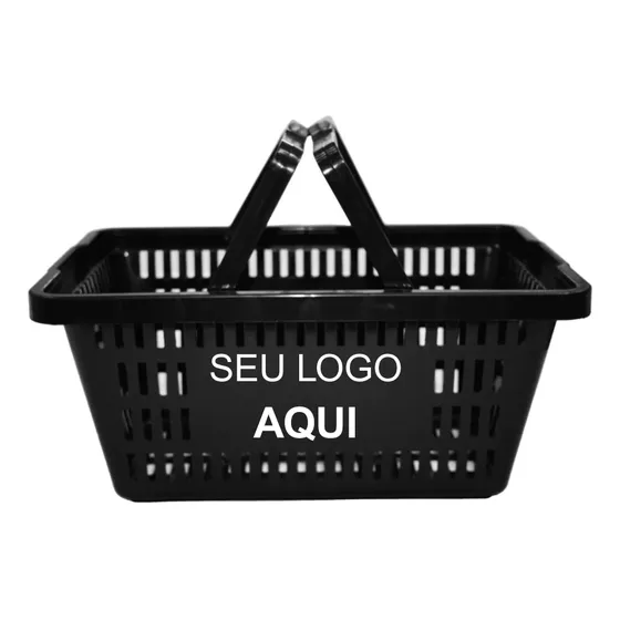 Kit 10 Cestas De Compras Personalizada Supermercado Loja