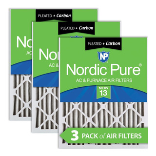 Nordic Pure 24x24x2 Merv 13 Plisado Plus Carbono Ac Horno Fi Nordic Pure 24x24x2 Merv 13 Plisado Plus Carbono Ac Horno Fi
