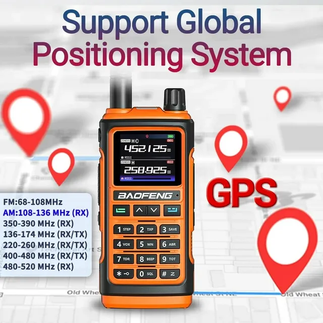 Baofeng Uv-17rl Pro Gps V3 Color Naranja 10w