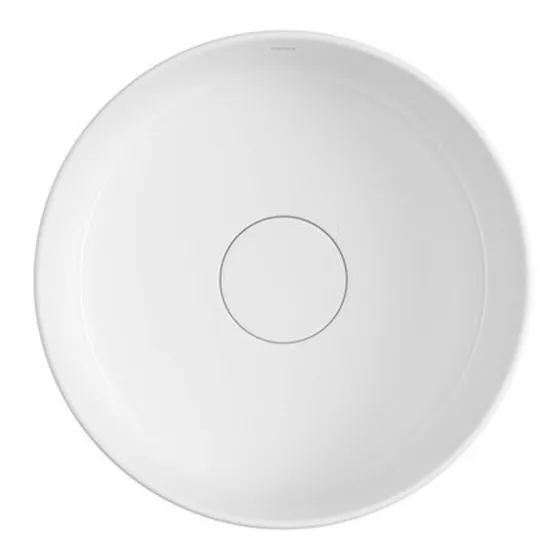 Bacha Lavatorio De Apoyo Redonda 30cm Blanco Deca Loza Baño 