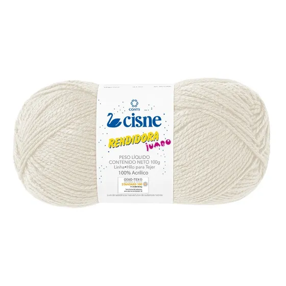 Lana Cisne Rendidora Jumbo Por Ovillo - 100gr Color Natural 18003