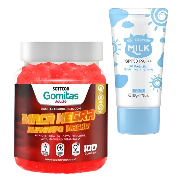 Maca Negra Huanarpo Macho + Regalo Bloqueador Aclarante Milk