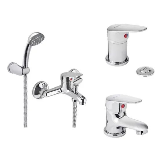 Juego De Griferia Lavatorio, Bidet Y Ducha Piazza Domani