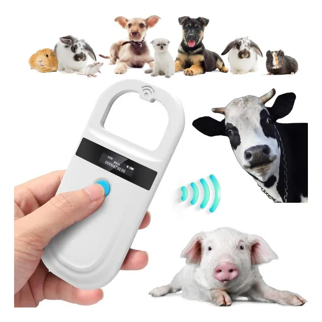 Lector de microchip universal recargable para identificación de animales