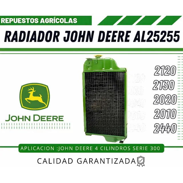 Radiador John Deere 2120 2130 2020 2440 Al25255