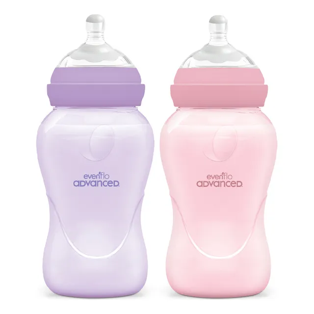 Set de Biberones Evenflo 270ml Flujo Medio 3m+ 2 Piezas