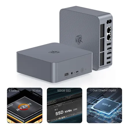 Mini Pc Beelink Eqr5 Amd Ryzen 7 5825u 16gb + 500gb M.2 Rade