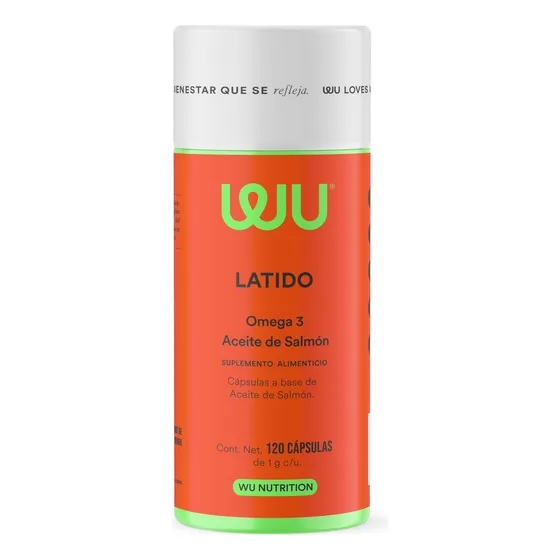 Suplemento Omega 3 Latido Wu Nutrition Aceite De Salmón Epa Dha Sin Sabor 100 Capsulas Duracion De 4 Meses