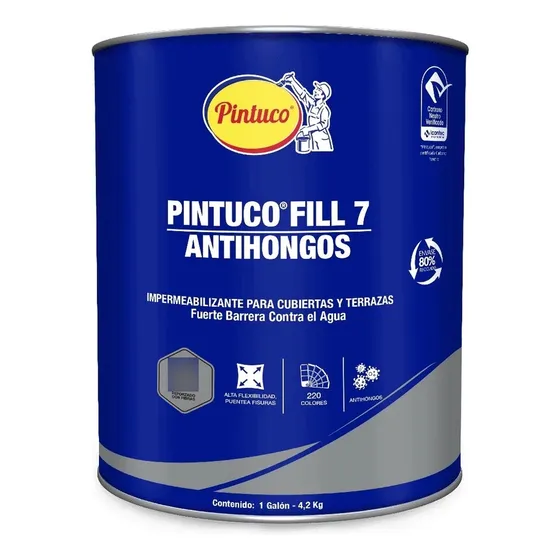 Pintuco Fill 7 Antihongos Impermeable Blanco 2791 4.2 Kg