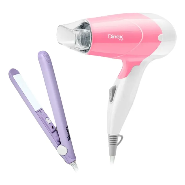 Planchita De Pelo Mini Y Secador Plegable Combo Para Viaje